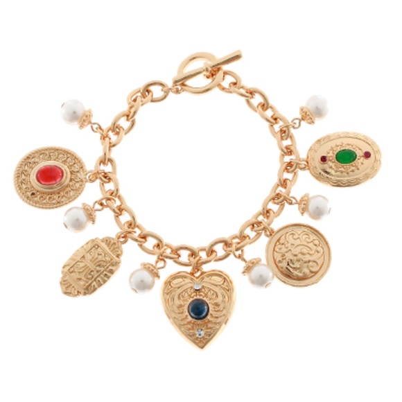 Heart & Oval Charm Bracelet - Picture 1 of 1